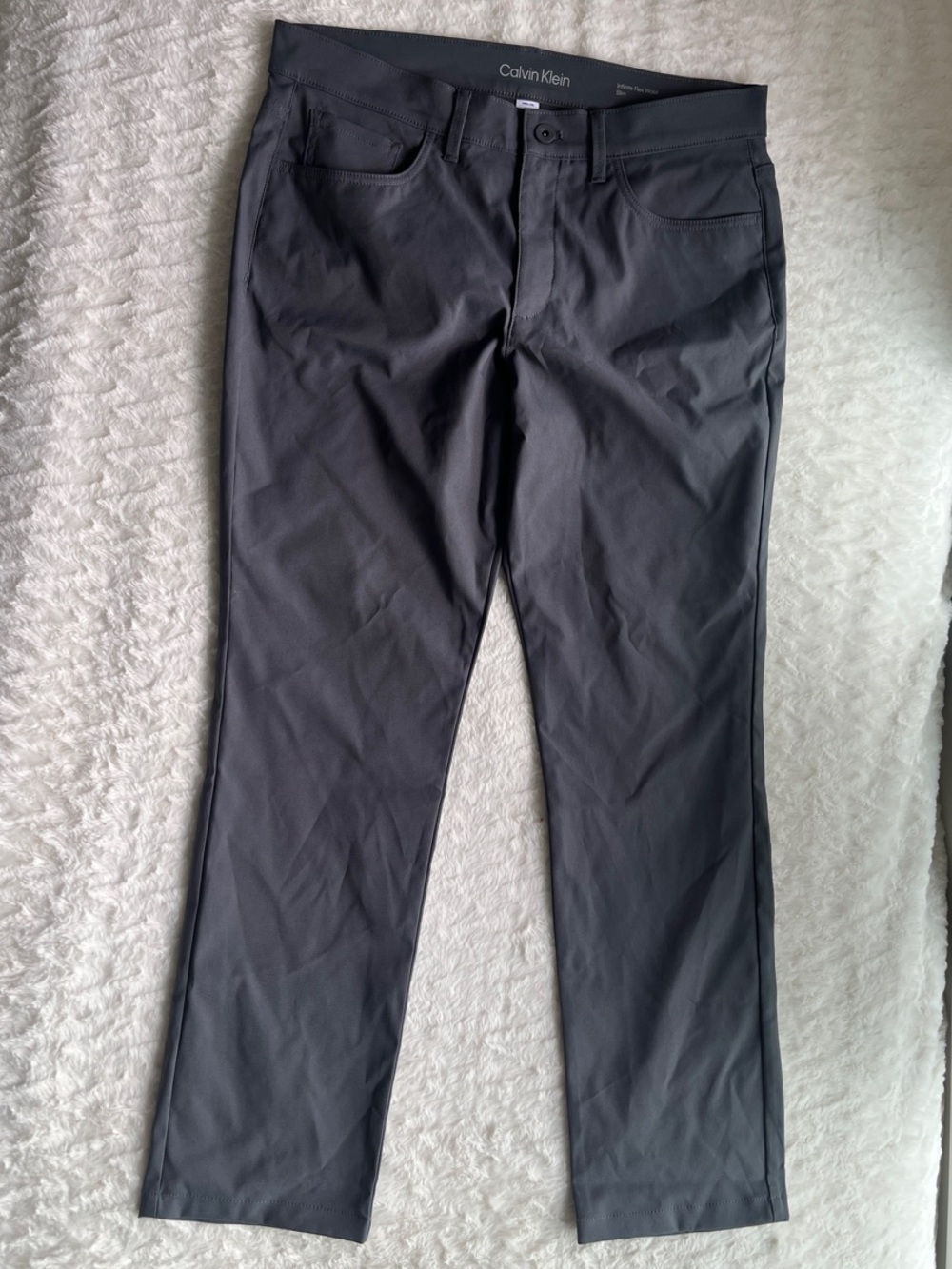 Calvin Klein Men's Dark Charcoal Slim Straight Jeans